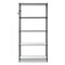 Alera 36 in. x 18 in. x 72 in. 5-Shelf Wire Shelving Kit with Casters and Shelf Liners - Black Anthracite